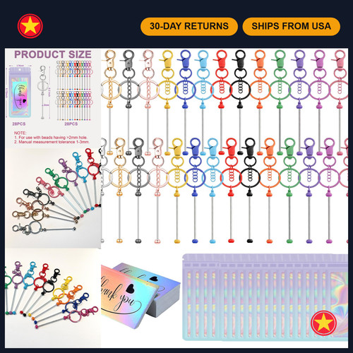 Diy beadable keychain bars - bars,
