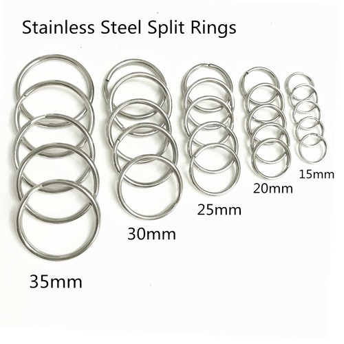 Stainless steel keyring split - stainless,