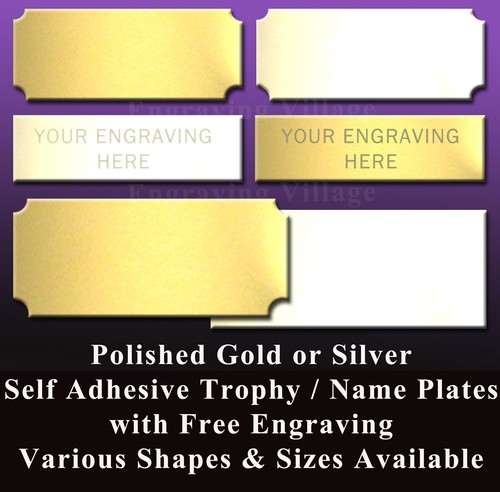 Engraved trophy plate metal - /,
