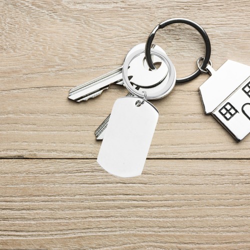 Unfinished keychain tags - unfinished,