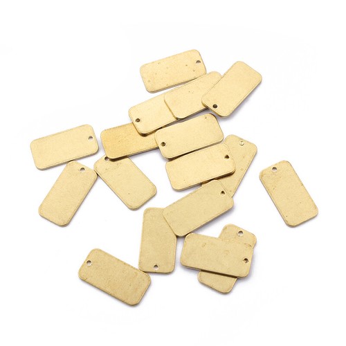 15x raw brass - 15x, rectangle