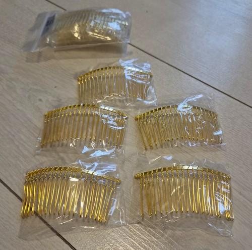 Gold tone metal hair - x,