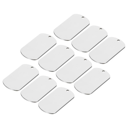 10pcs metal blank tags - 10pcs,