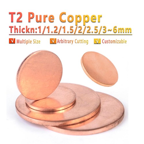 Solid pure copper discs blanks - pure,