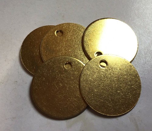 Solid brass discs blanks - 1”,