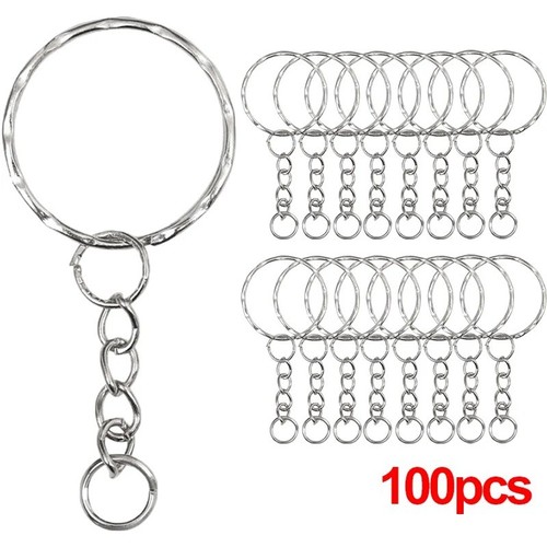 100pcs silver keyring blanks - 100pcs,