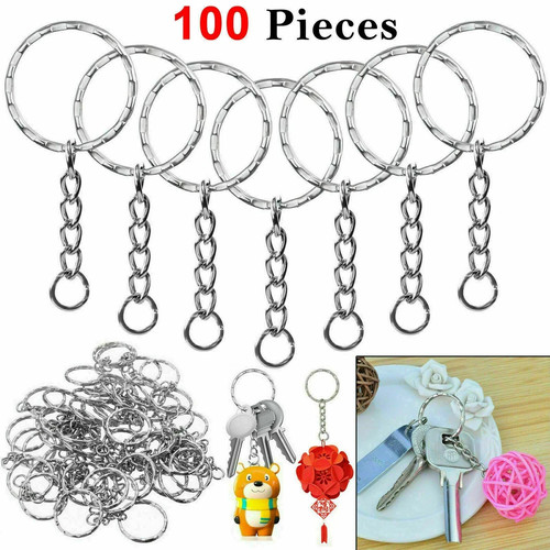 100pcs silver keyring - silver, blanks