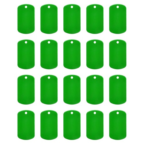 Metal blank tag stamping green - metal,