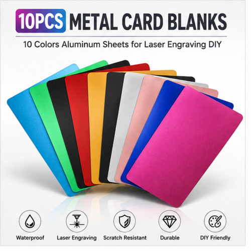 10pcs metal card blanks - 10pcs,