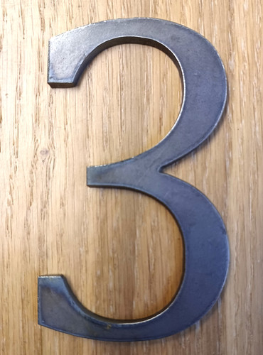 Bare steel numbers 4mm thick - bare,