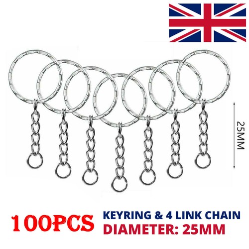 100pcs silver keyring blanks - 100pcs,