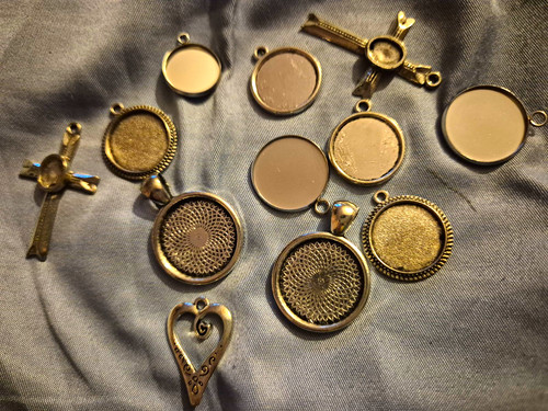 12x mixed silver - metal, pendant