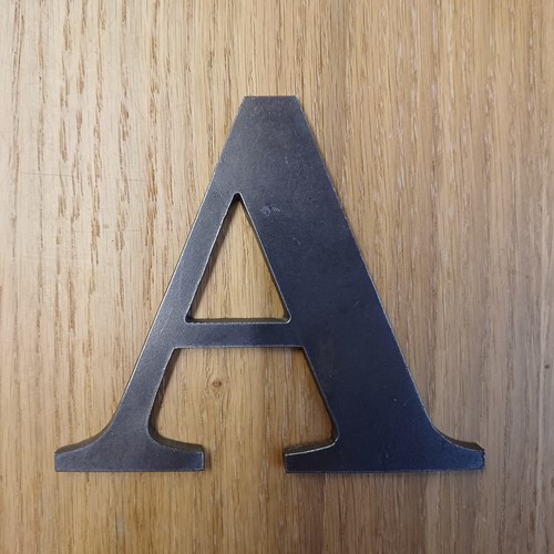 Bare steel letters 4mm - bare,