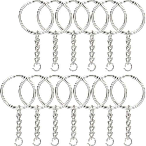 100pcs silver keyring blanks - 100pcs,