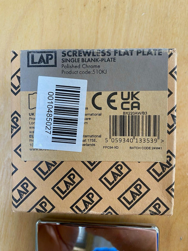 Lap screwless flat plate - flat, 1