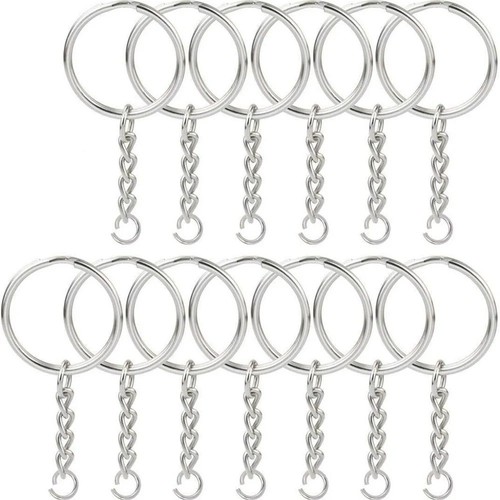 100pcs silver keyring blanks - silver,