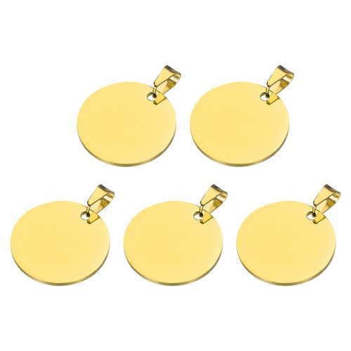 5pcs metal round tags stamping - 5pcs,