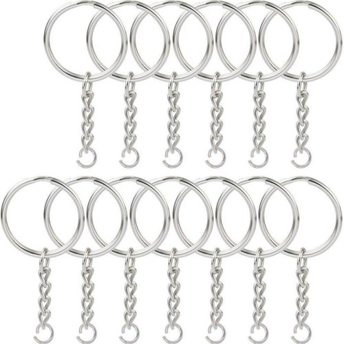 100pcs silver keyring blanks - silver,